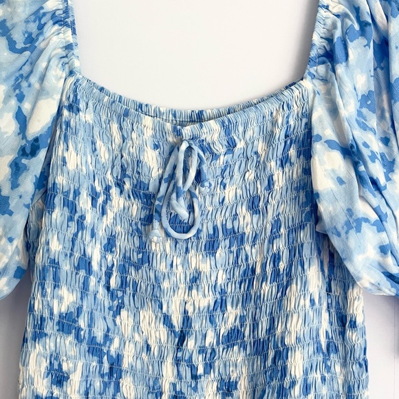 Faithfull the Brand Blue Roos Tie Dye Magnolia Mini Dress US 8 - Picture 5 of 8